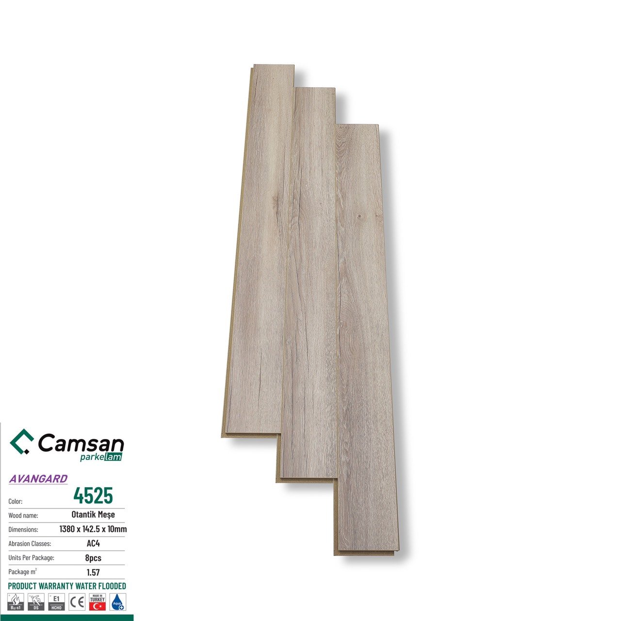Sàn gỗ Camsan dòng thường 10mm 4525