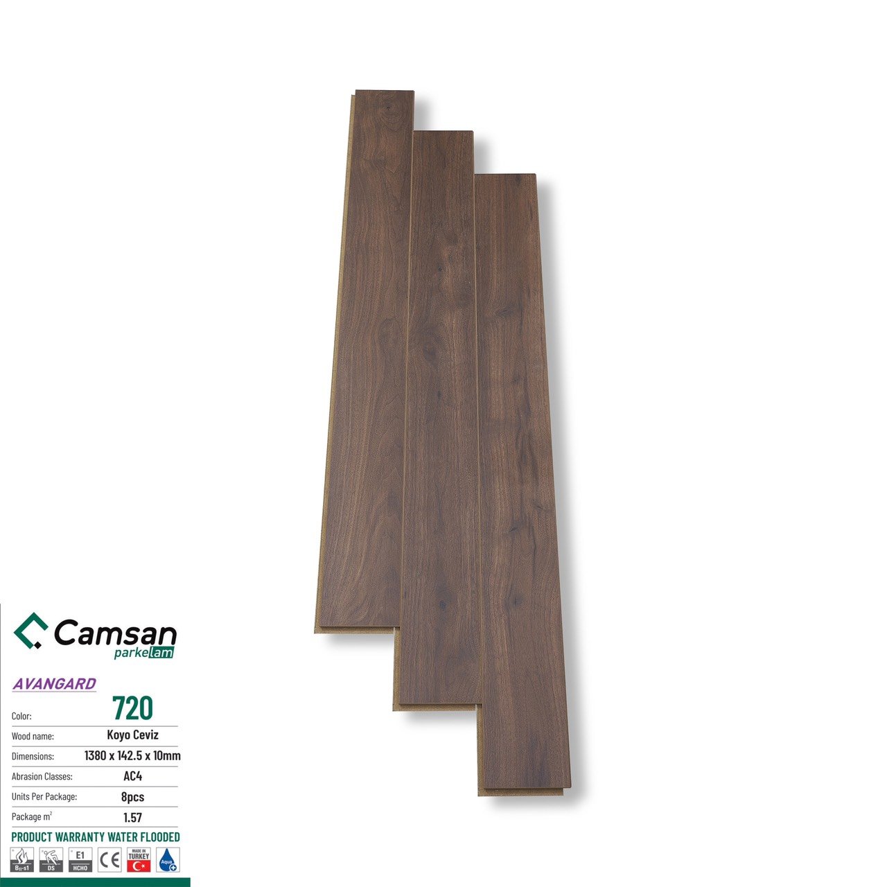 Sàn gỗ Camsan dòng thường 10mm 720