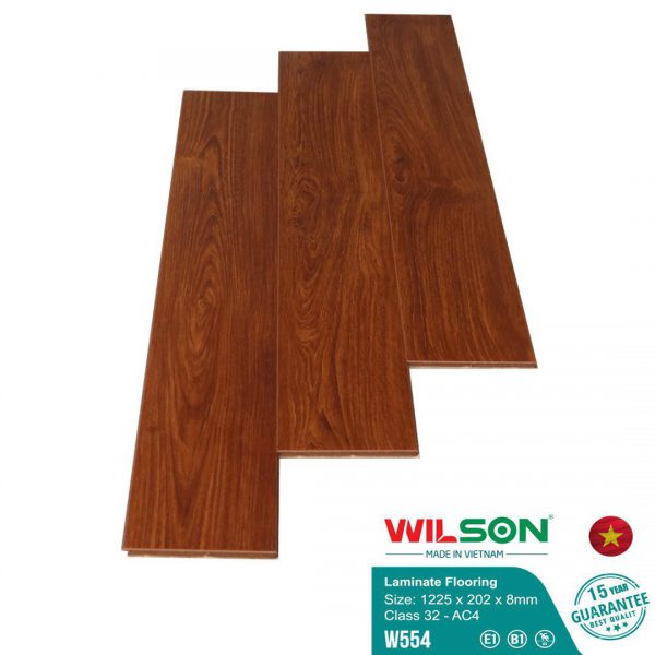 Sàn gỗ Wilson 8mm bản lớn W554