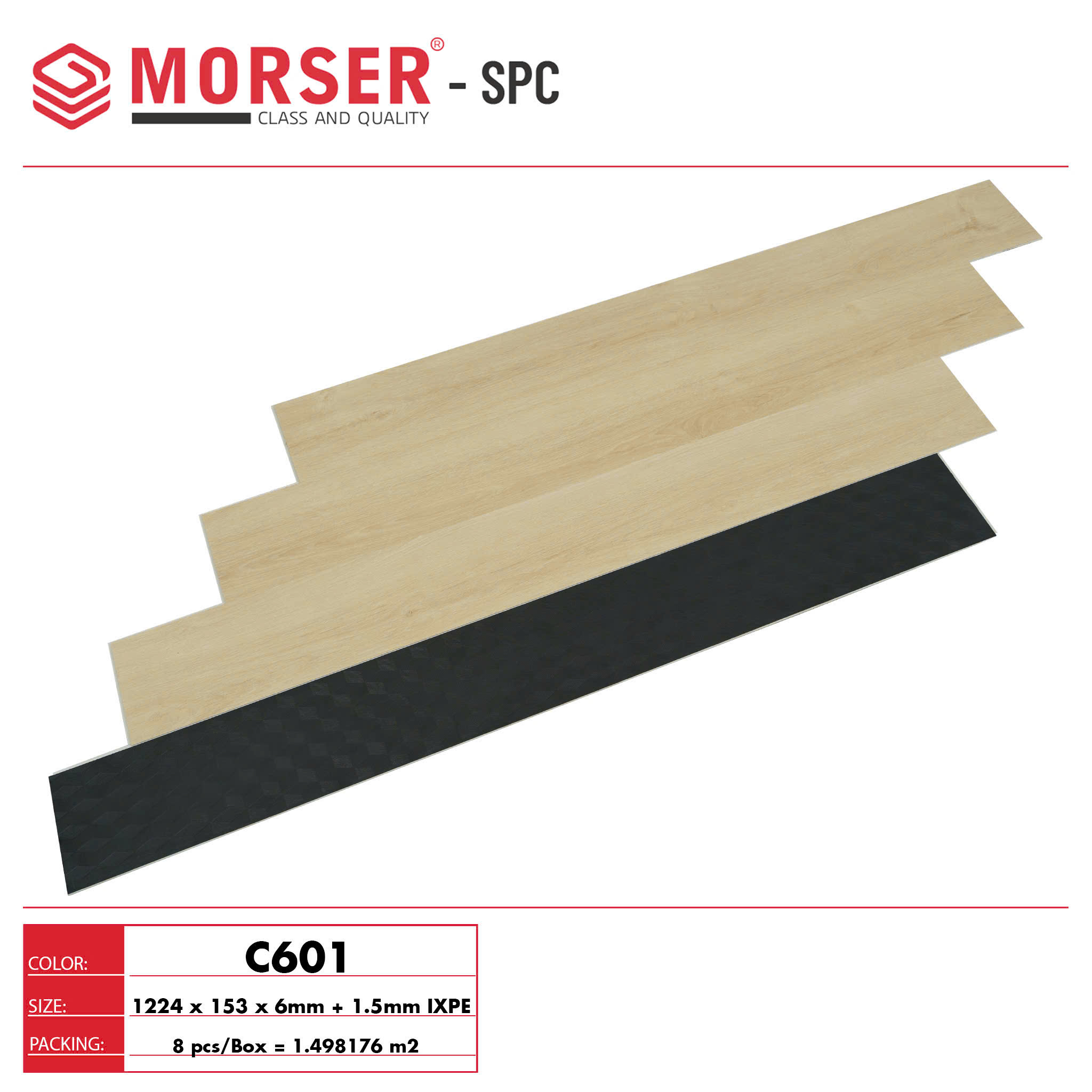 Sàn nhựa Morser lót thẳng 6mm C601