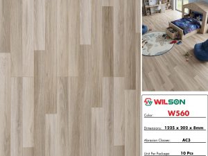 Sàn gỗ 8mm bản lớn W560