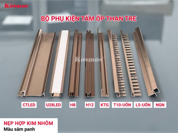 Phụ kiện tấm ốp than tre màu hồng