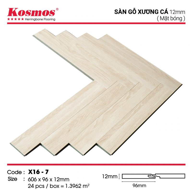 Sàn gỗ công nghiệp xương cá X16-7