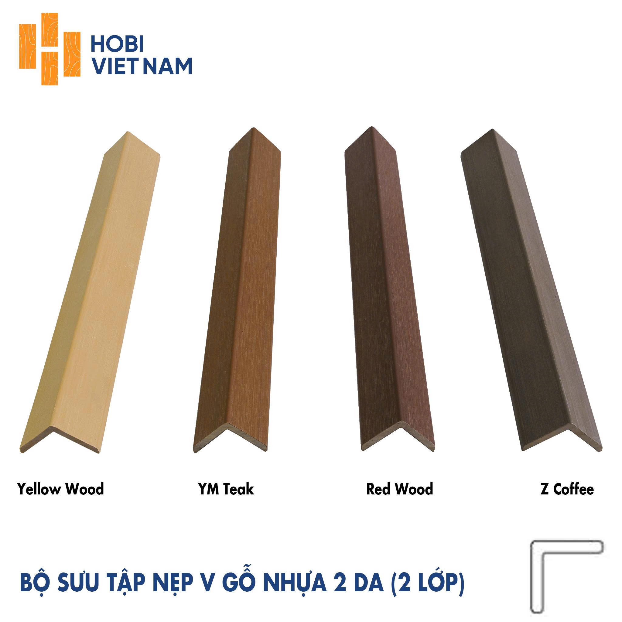 Nẹp V gỗ nhựa 2 da