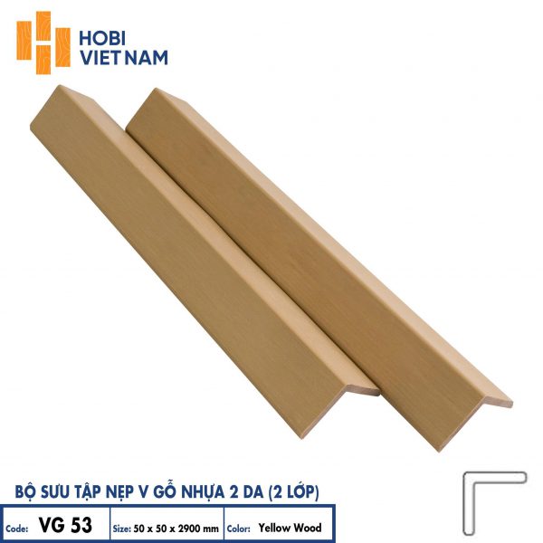Nẹp V50 gỗ nhựa 2 da VG53
