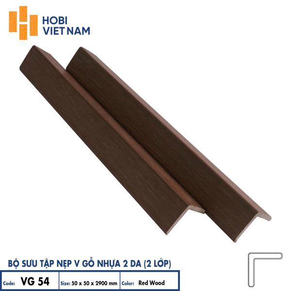 Nẹp V50 gỗ nhựa 2 da VG54