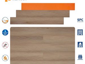 Sàn nhựa Hobi đế cao su dày 8,5mm HS75