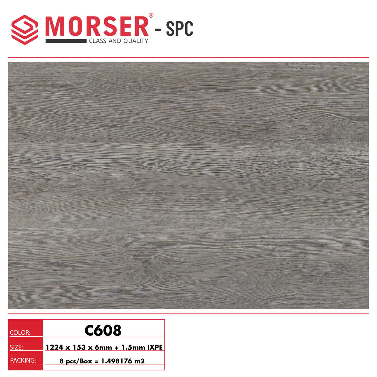 Sàn nhựa Morser đế cao su C608