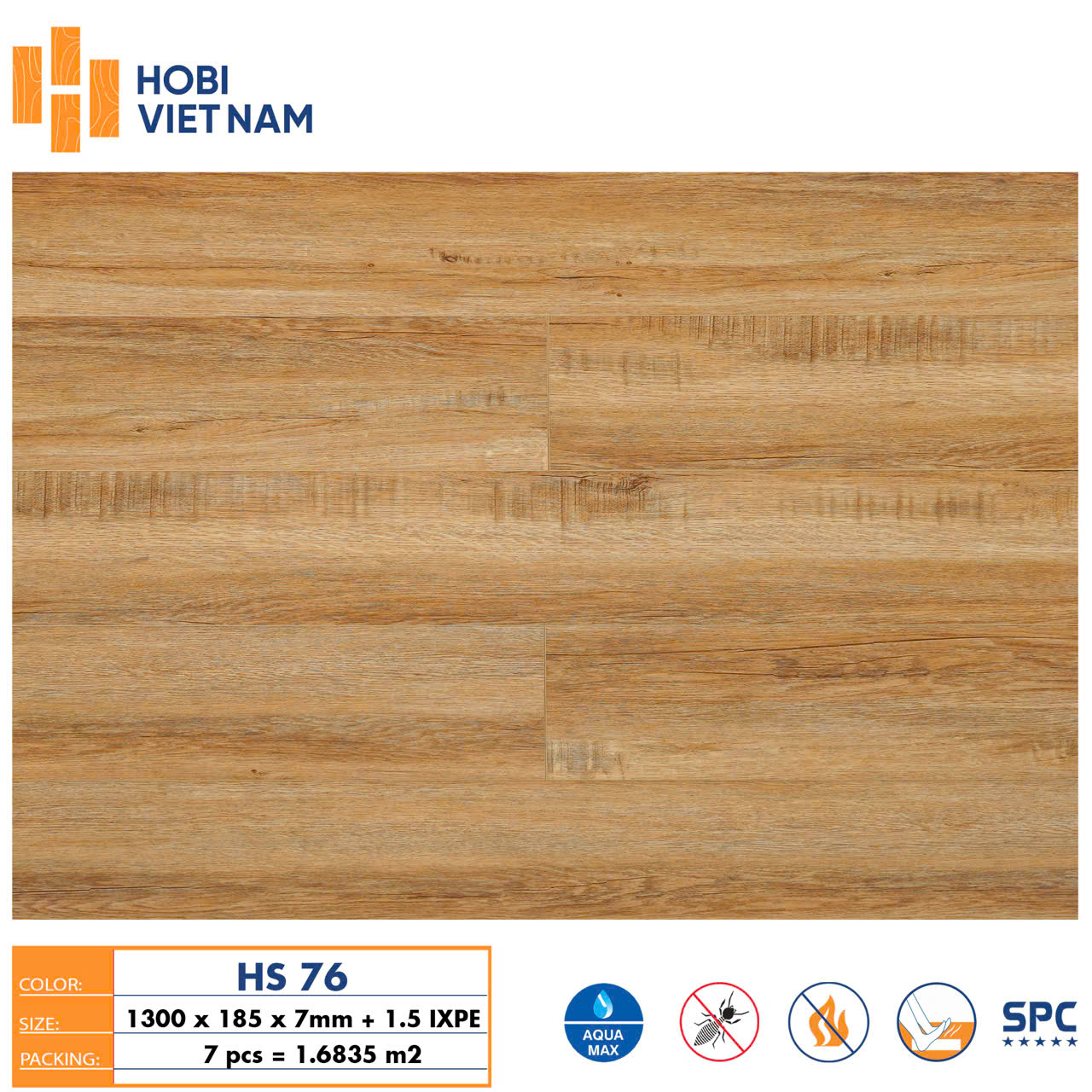 Sàn nhựa đế cao su HS76