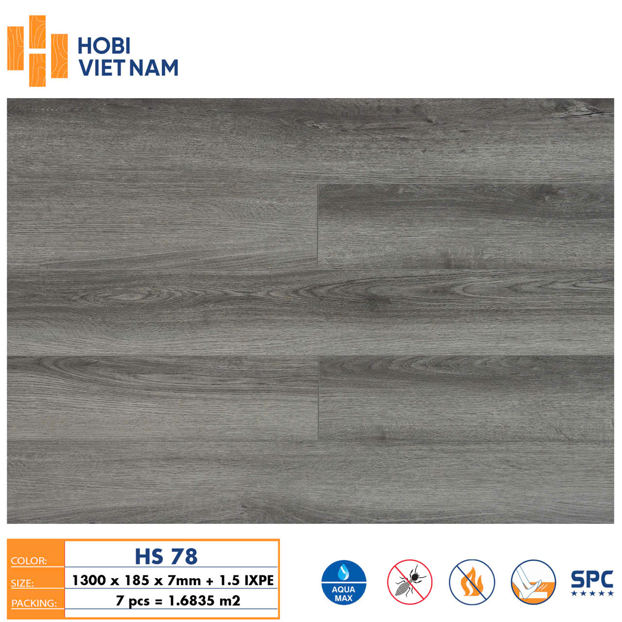 Sàn nhựa đế cao su HS78